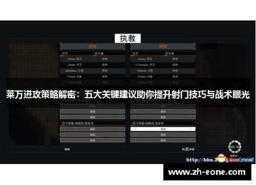 莱万进攻策略解密：五大关键建议助你提升射门技巧与战术眼光