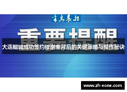 大连鲲城成功签约穆谢奎背后的关键策略与操作秘诀
