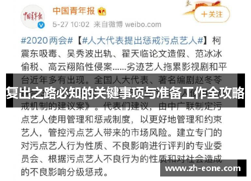 复出之路必知的关键事项与准备工作全攻略